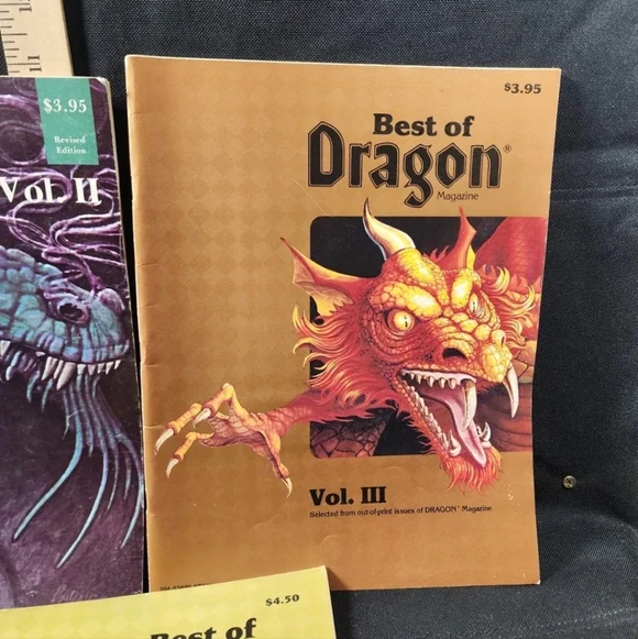 Vintage Dungeons & Dragons Best Of Dragon Magazine Volume 1-5 Used Great Shape - Picture 4 of 6